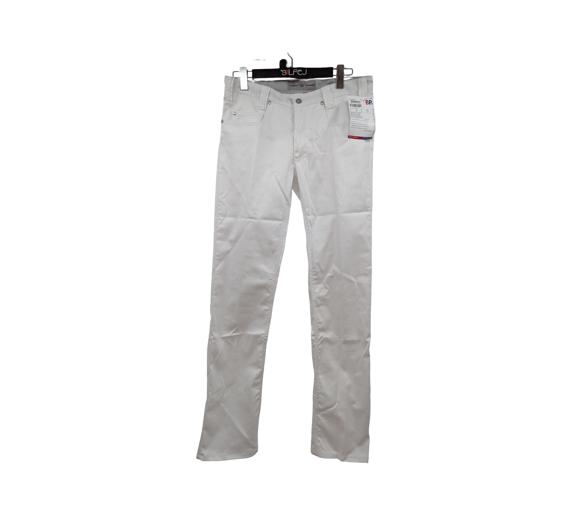 BP Med 1733-687-21 Herrenjeans Herren Hose schlank Gr. 33/34 Weiß