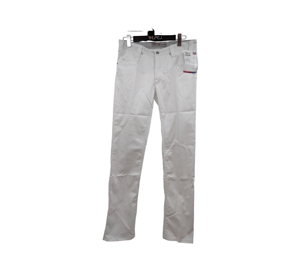 BP Med 1733-687-21 Herrenjeans Herren Hose schlank Gr. 33/34 Weiß