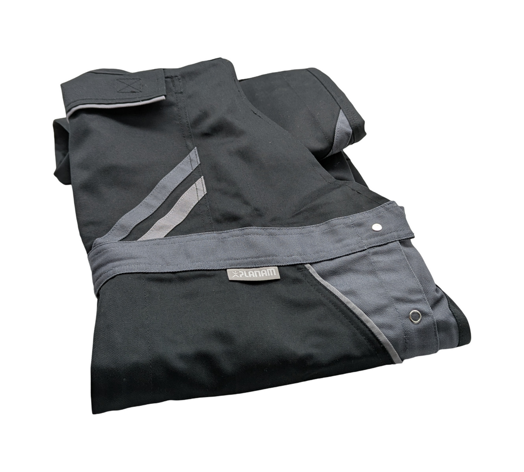 Planam Highline 2712 Arbeitshose Latzhose Herren Gr. 114 Schwarz Schiefer Zink