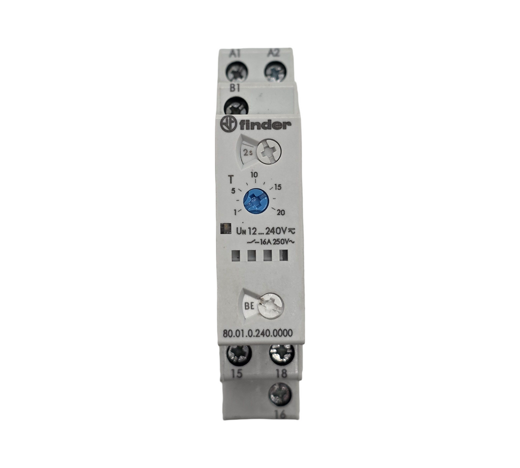 Finder 800102400000PAS Zeitrelais Multifunktion 16A 12-240 VAC/DC 0,1s-24h