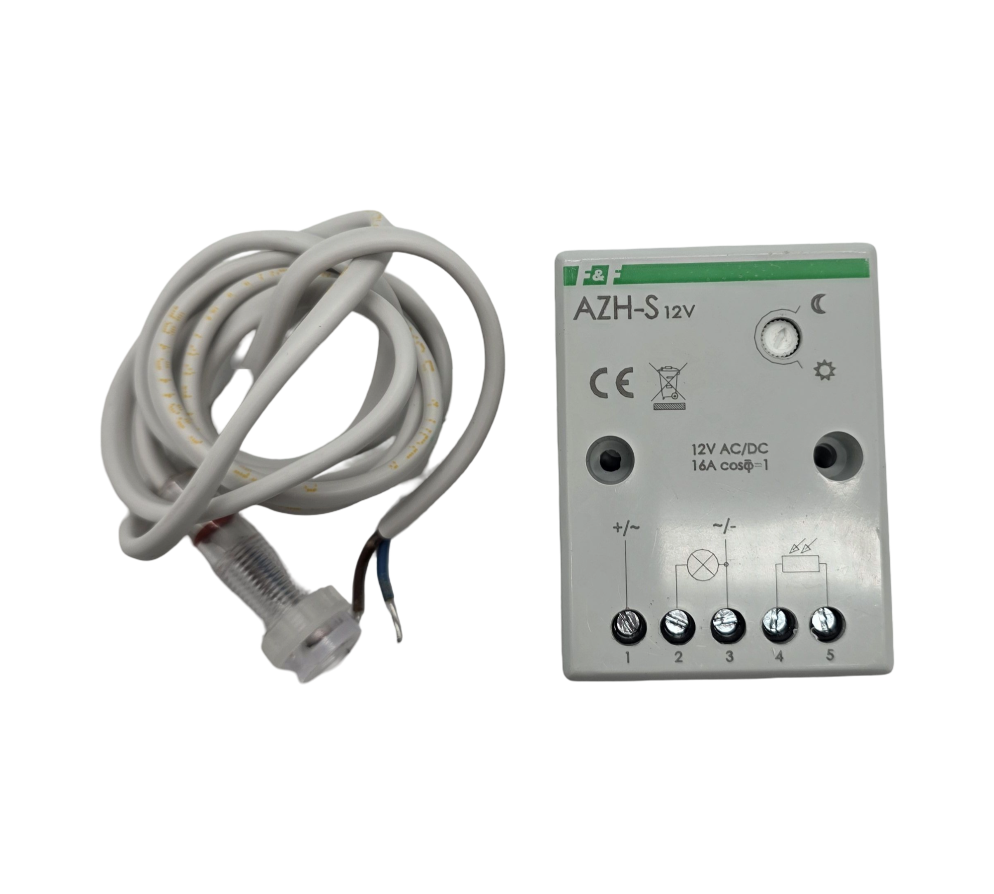 F&F Dämmerungsschalter LDR-Sensor 12V 16A automatische Steuerung Ultraweiß