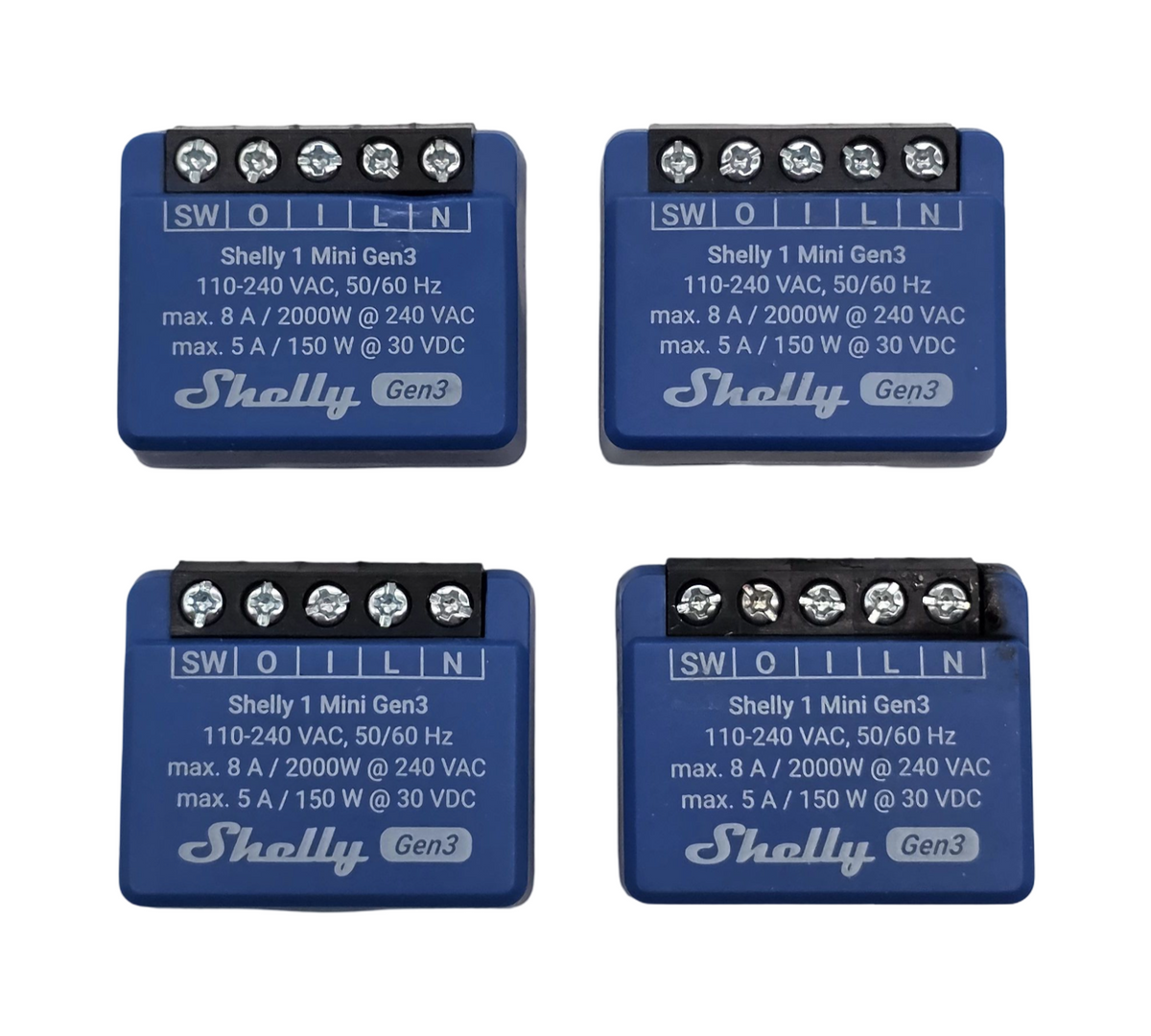 Shelly 1 Mini Gen3 Smart Schalter Relais 4 Stück WLAN Bluetooth 8A