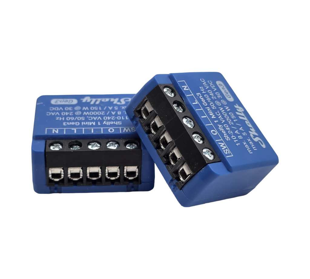Shelly 1 Mini Gen3 Smart Schalter Relais 4 Stück WLAN Bluetooth 8A