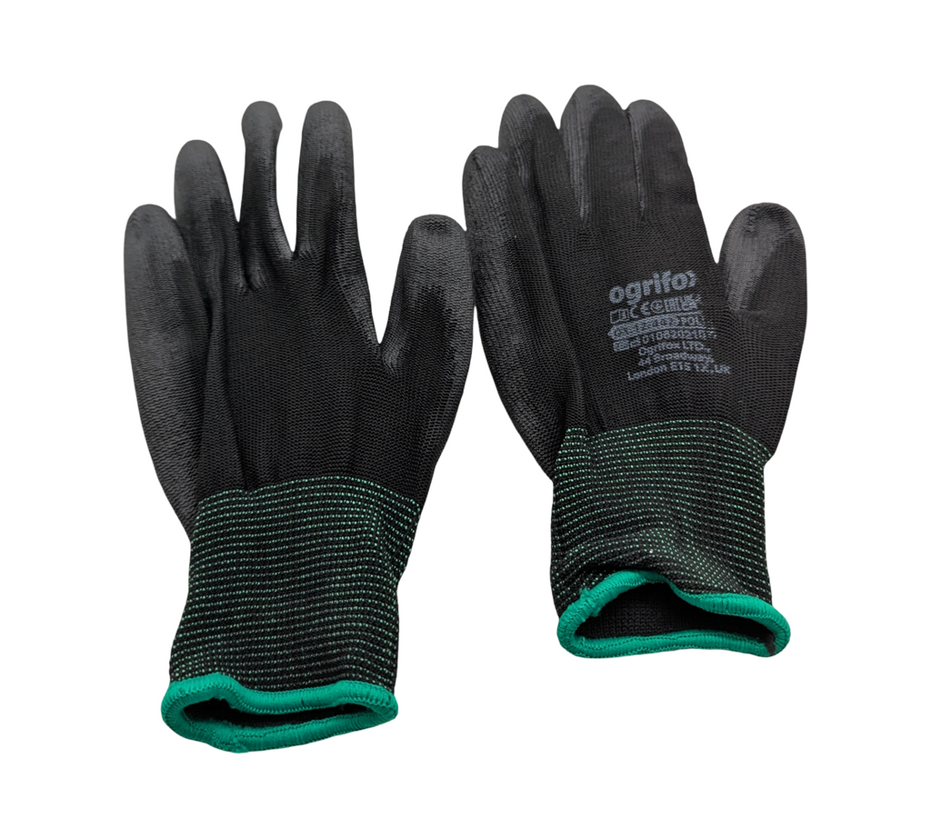 Ogrifox OX-Poliur BB7 Schutzhandschuhe Gr. 7 Schwarz 12 Paar