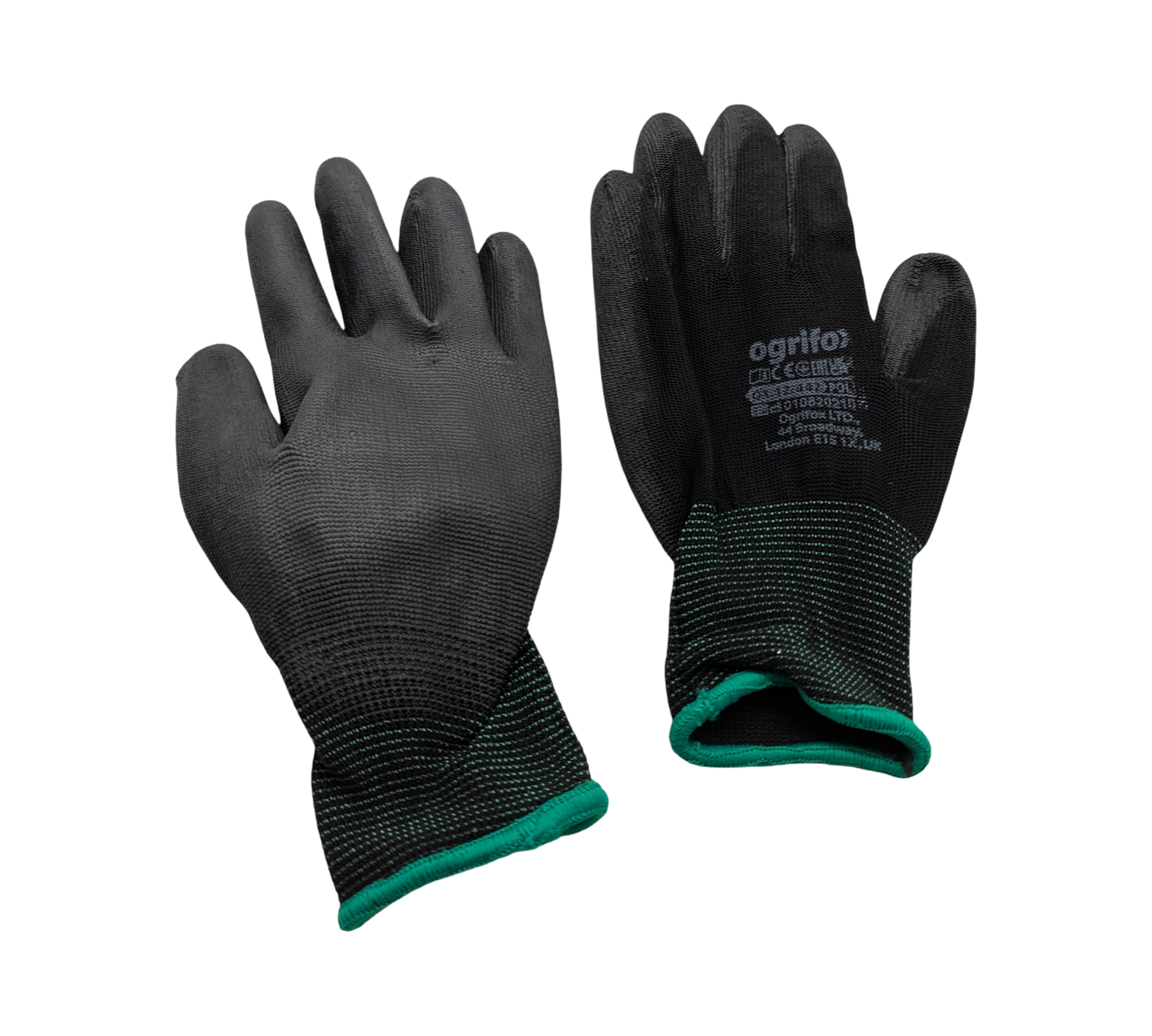 Ogrifox OX-Poliur BB7 Schutzhandschuhe Gr. 7 Schwarz 12 Paar