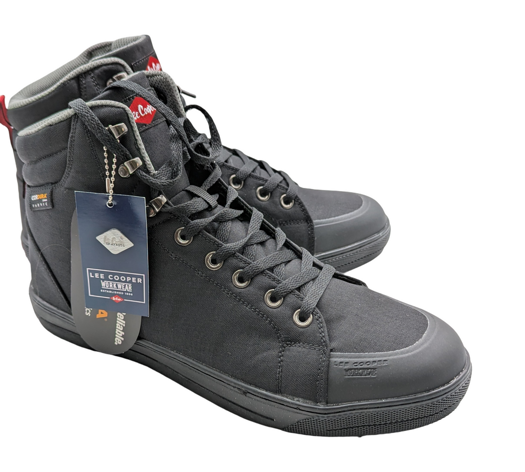 Lee Cooper LCSHOE158 Sicherheitsstiefel Retro Baseball Gr. 46 Schwarz
