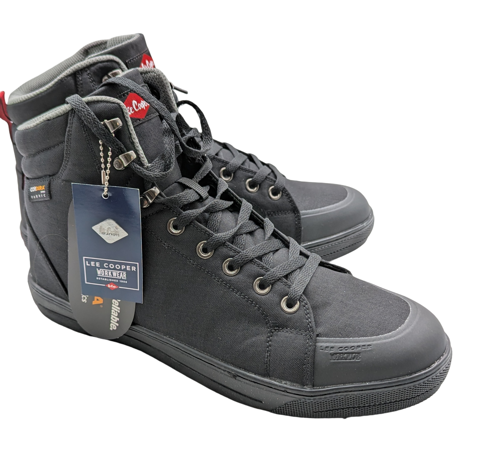 Lee Cooper LCSHOE158 Sicherheitsstiefel Retro Baseball Gr. 46 Schwarz