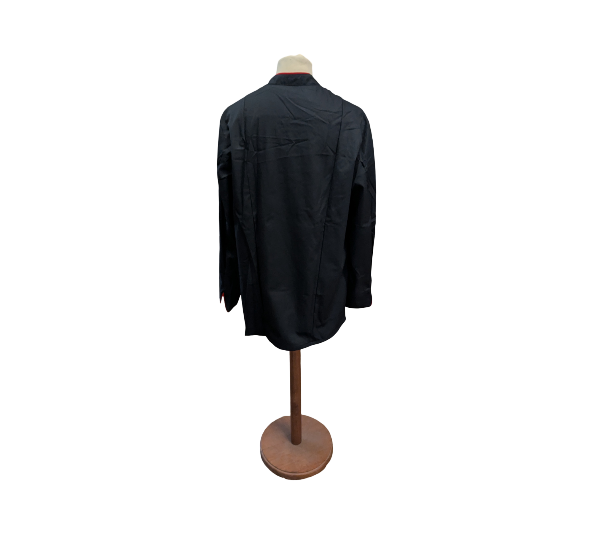 BP Gourmet Kochjacke Langarm Belüftungsschlitze Gr. 54 Schwarz Rot