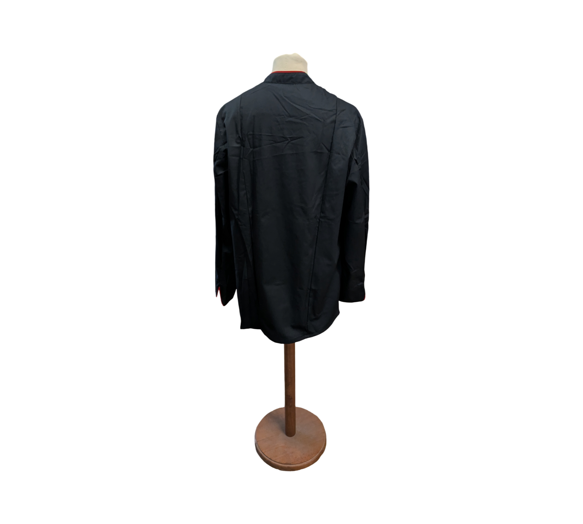 BP Gourmet Kochjacke Langarm Belüftungsschlitze Gr. 54 Schwarz Rot
