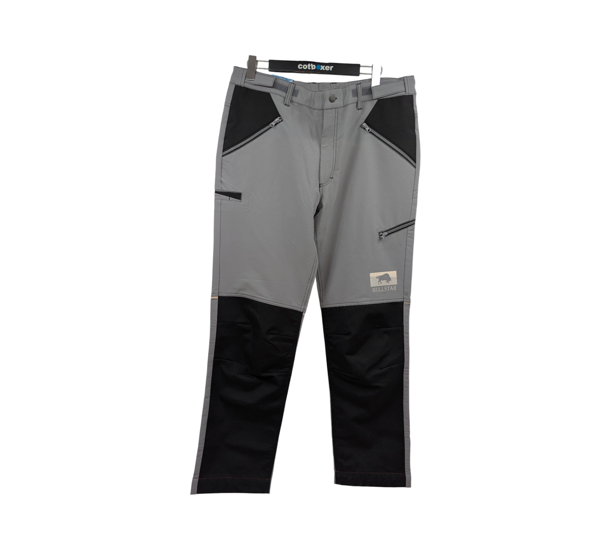 BULLSTAR FLEX-ON Arbeitshose Stretch Polyester Elasthan Gr. 52 Platingrau
