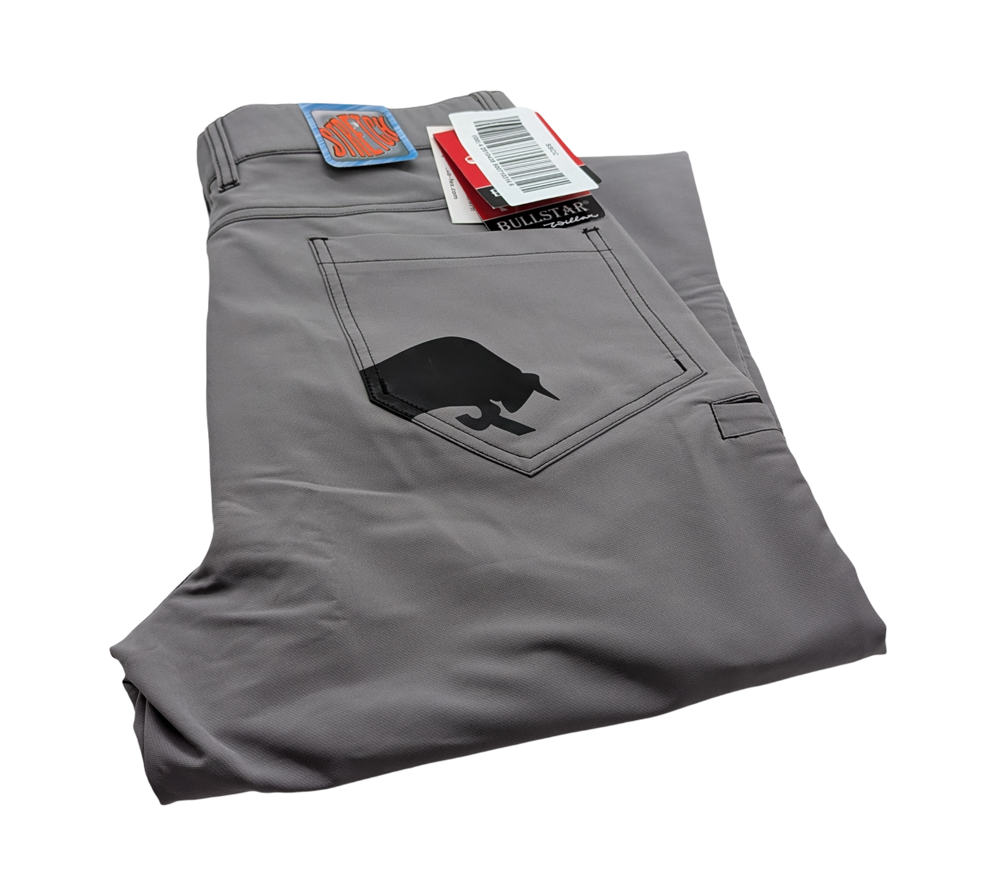 BULLSTAR FLEX-ON Arbeitshose Stretch Polyester Elasthan Gr. 52 Platingrau