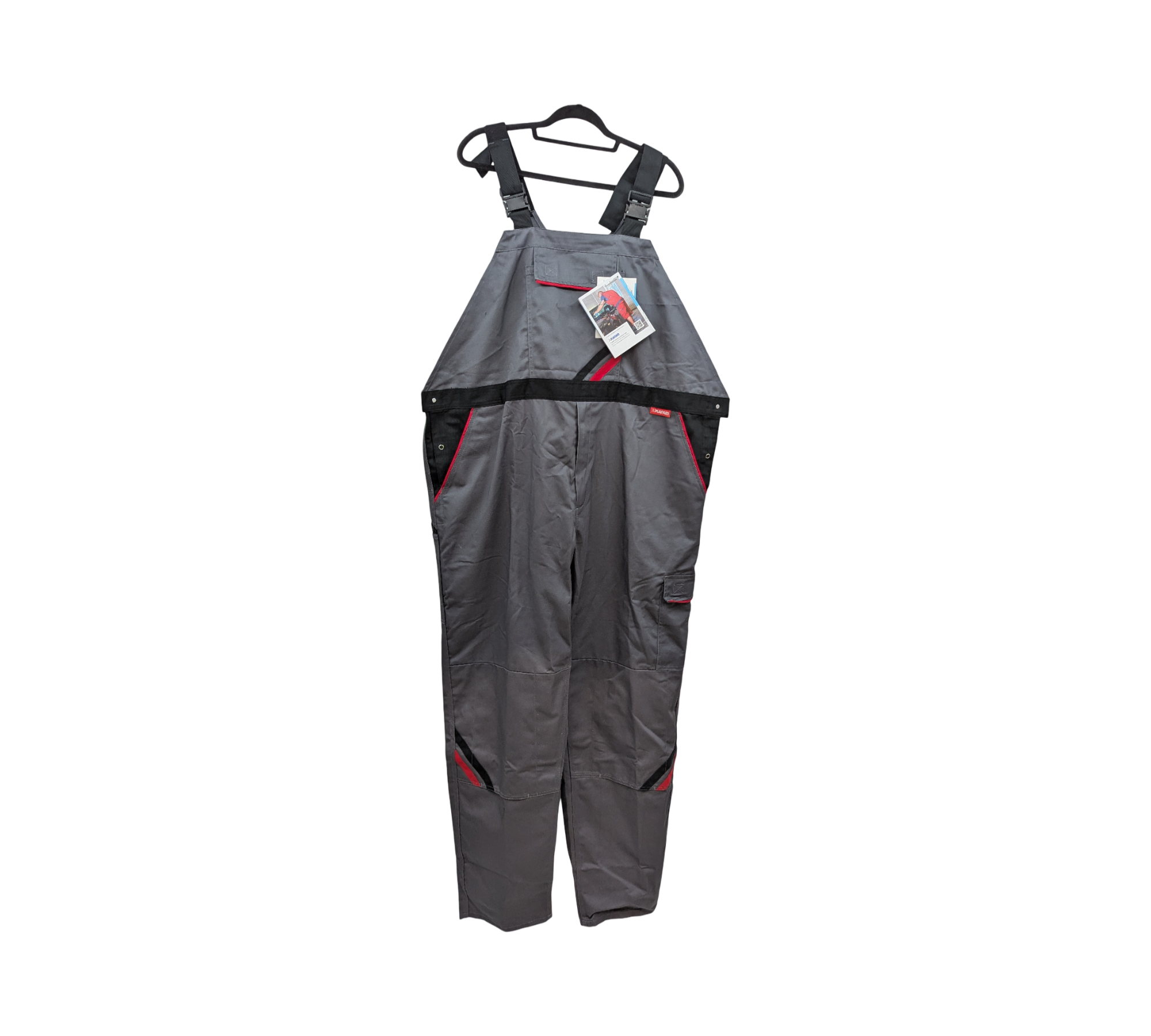 Planam Herren Latzhose grau/schwarz Größe 68w Regular