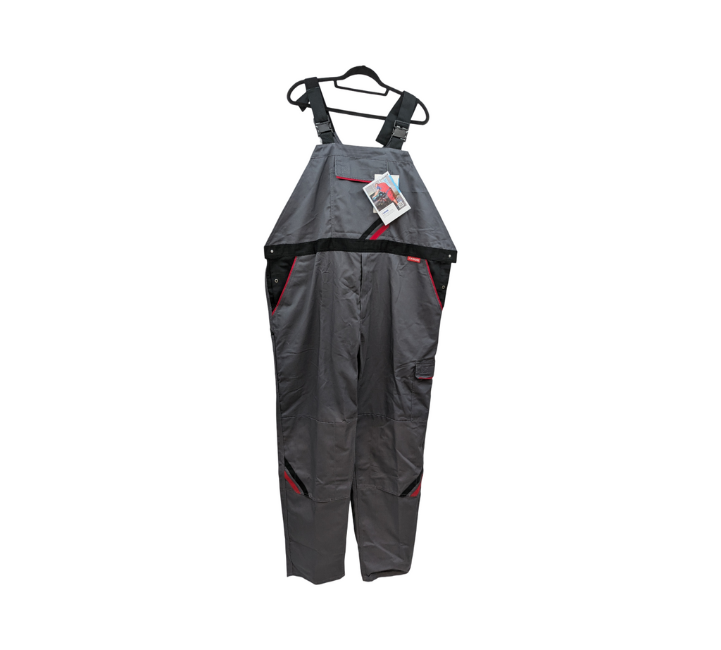 Planam Herren Latzhose grau/schwarz Größe 68w Regular