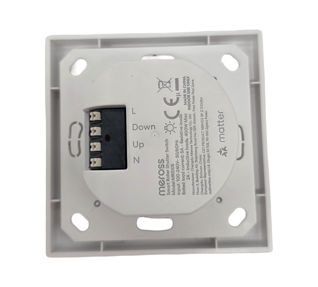 Meross Matter Rolladenschalter WLAN 4 Stück für Jalousien 55x55mm