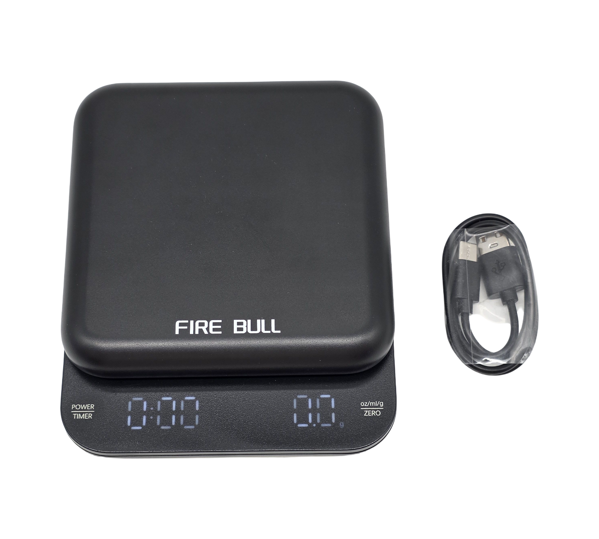 Digitale Küchenwaage 3kg/0.1g Wiederaufladbar mit Timer LED-Anzeige Auto-Aus Funktion Tragbar