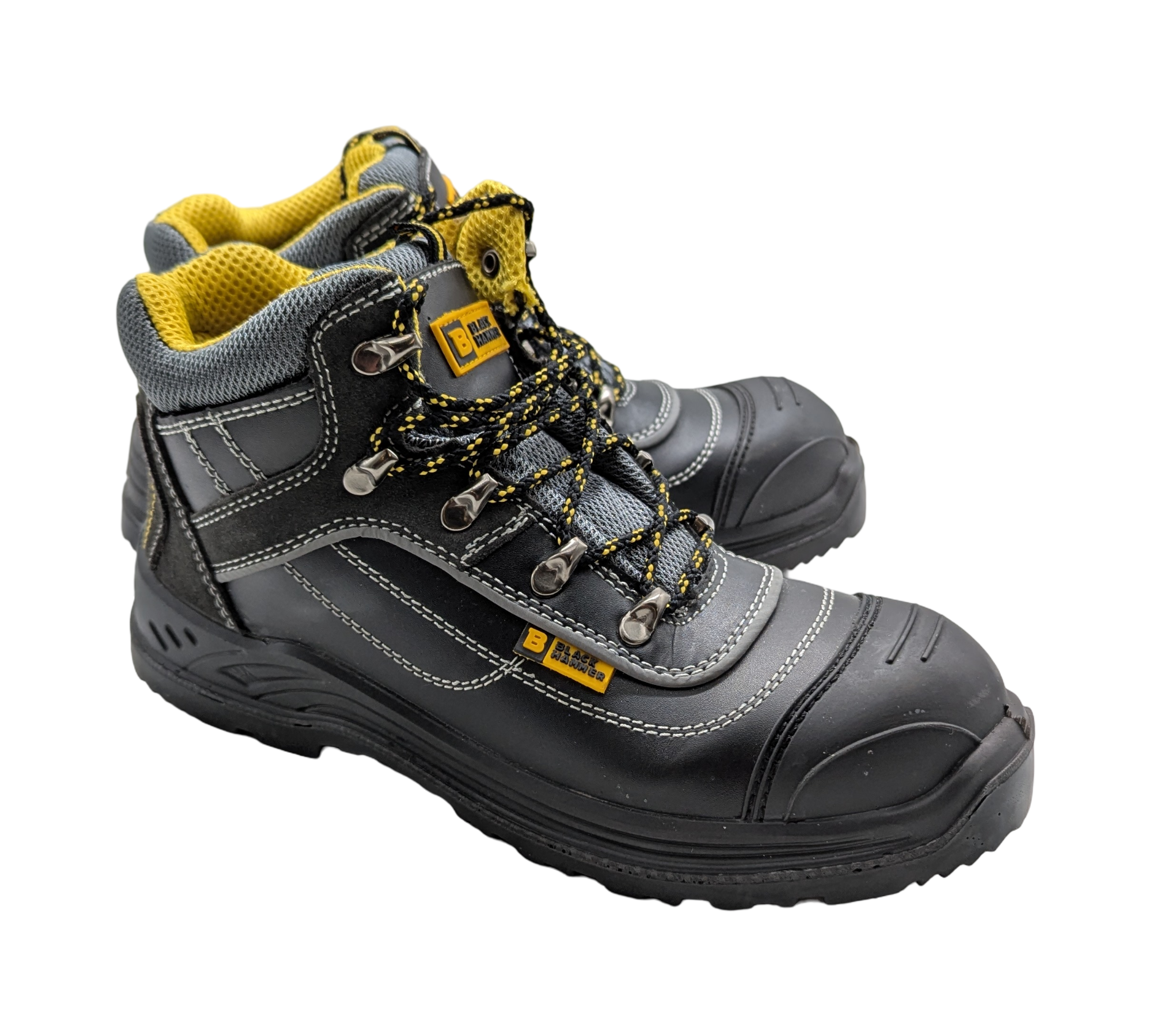 Black Hammer Sicherheitsstiefel Arbeitsschuhe Stahlkappe Stahleinlage Gr. 42