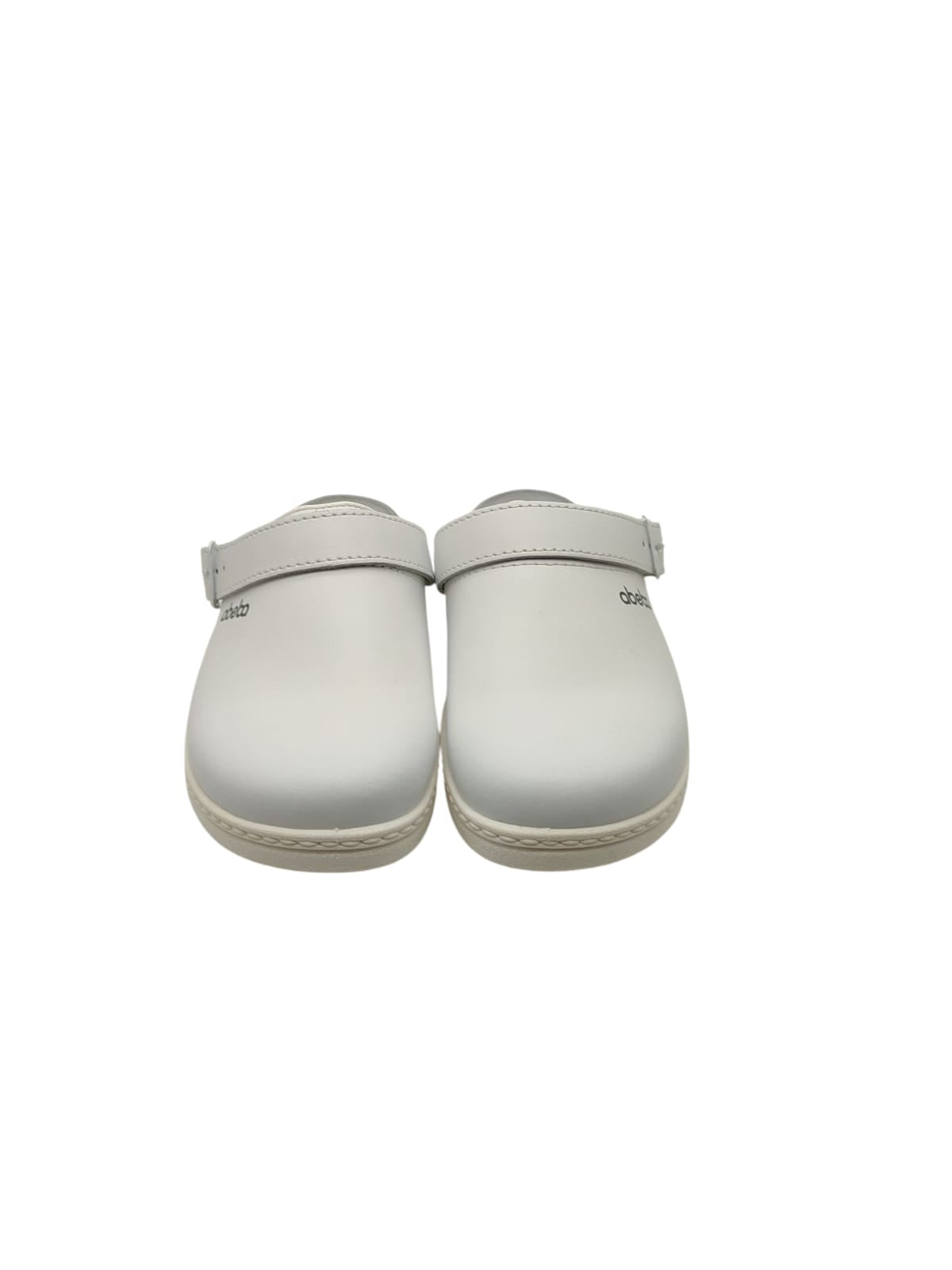 Abeba Berufsschuh The Original Clog Leder Weiß rutschfest Größe 43