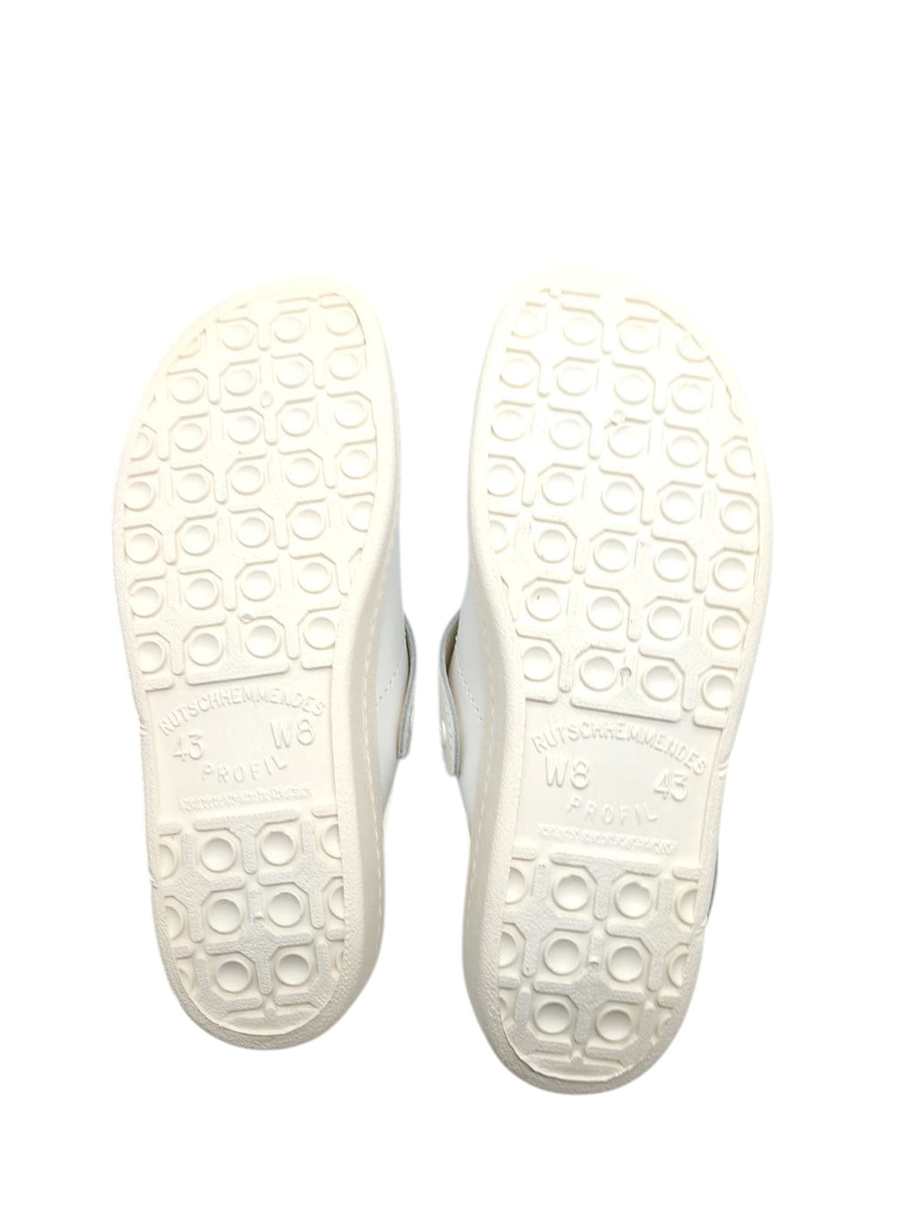 Abeba Berufsschuh The Original Clog Leder Weiß rutschfest Größe 43