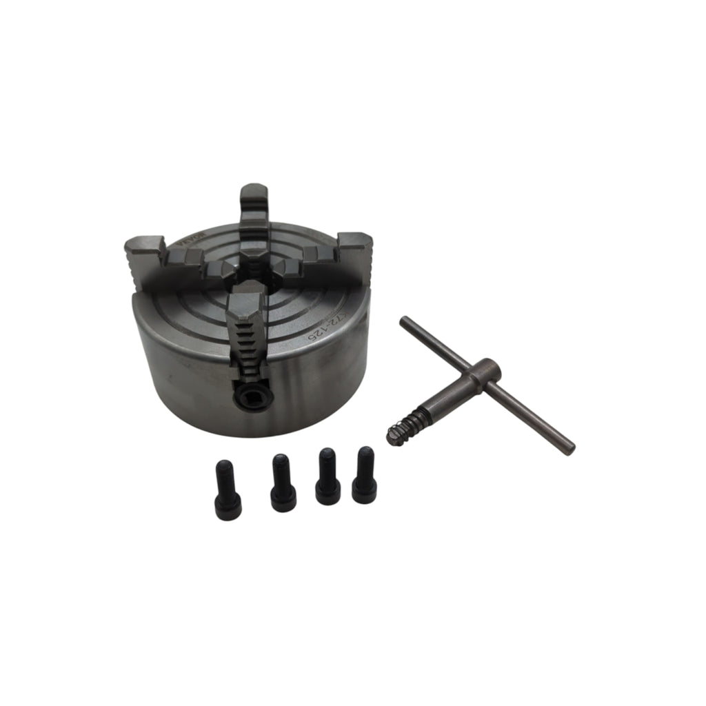 Mophorn 4-Backen-Bohrfutter unabhängig Gusseisen Präzision Drehmaschine 125 mm