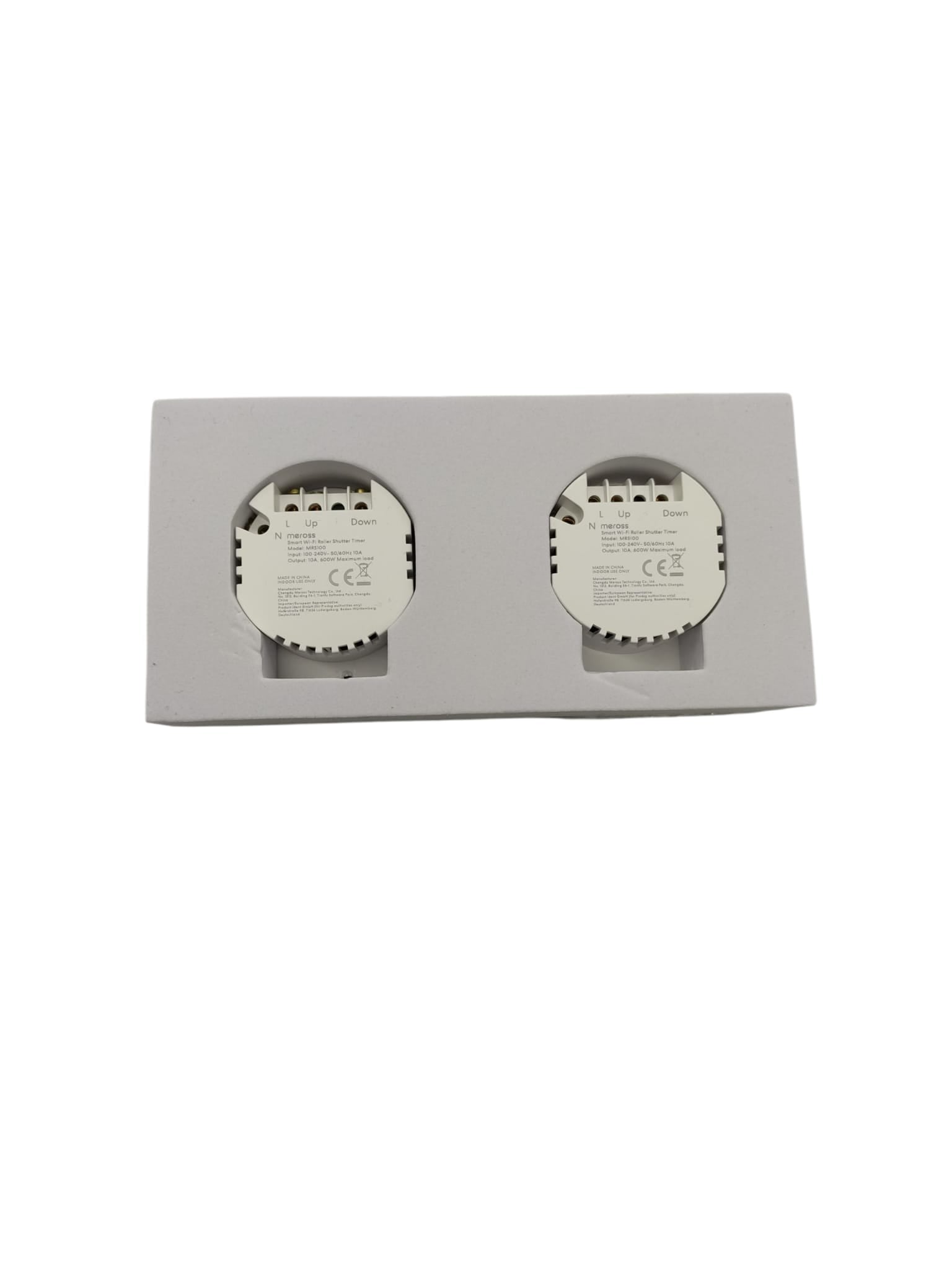meross Smart WLAN Rollladenschalter kompatibel mit Alexa Google Touchsteuerung Autokalibrierung 8x8x3,5cm