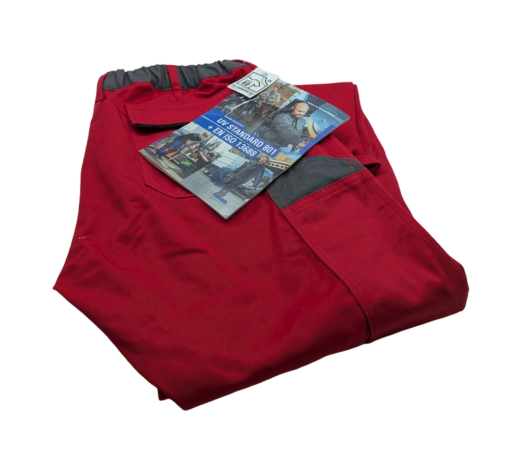 Planam Pantalon Arbeitshose rot/ardoise/schwarz Größe 42