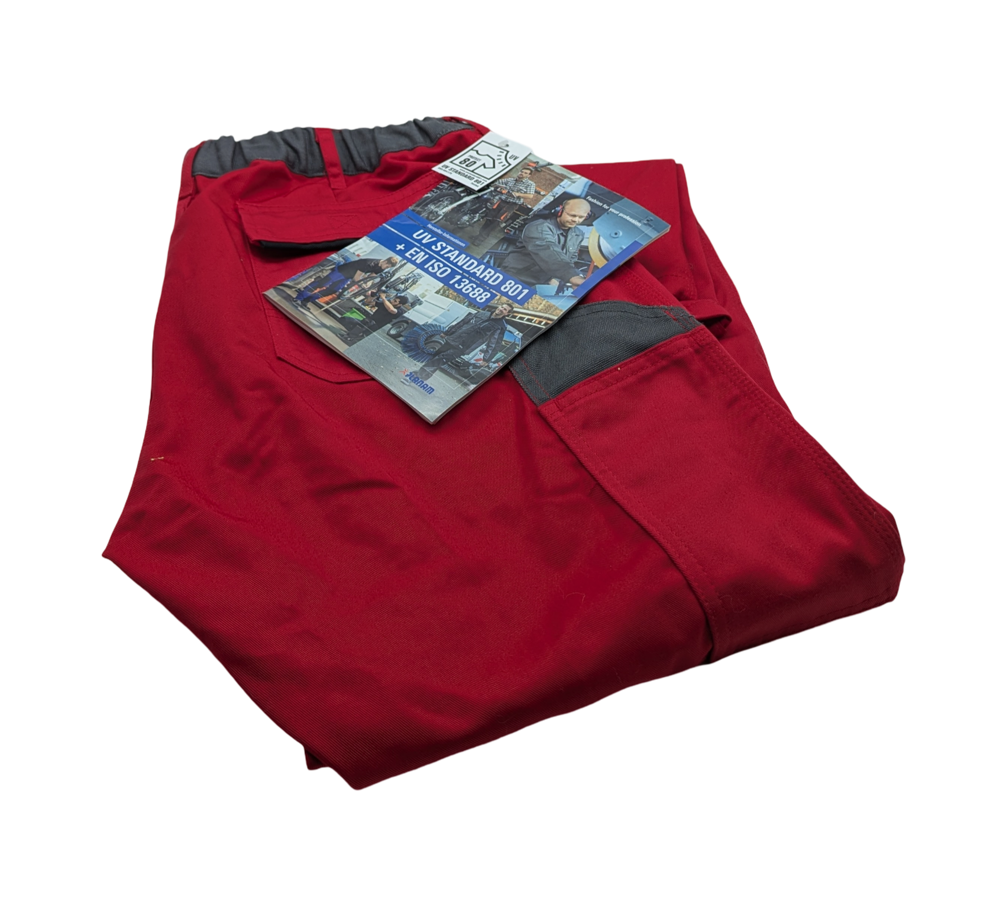 Planam Pantalon Arbeitshose rot/ardoise/schwarz Größe 42