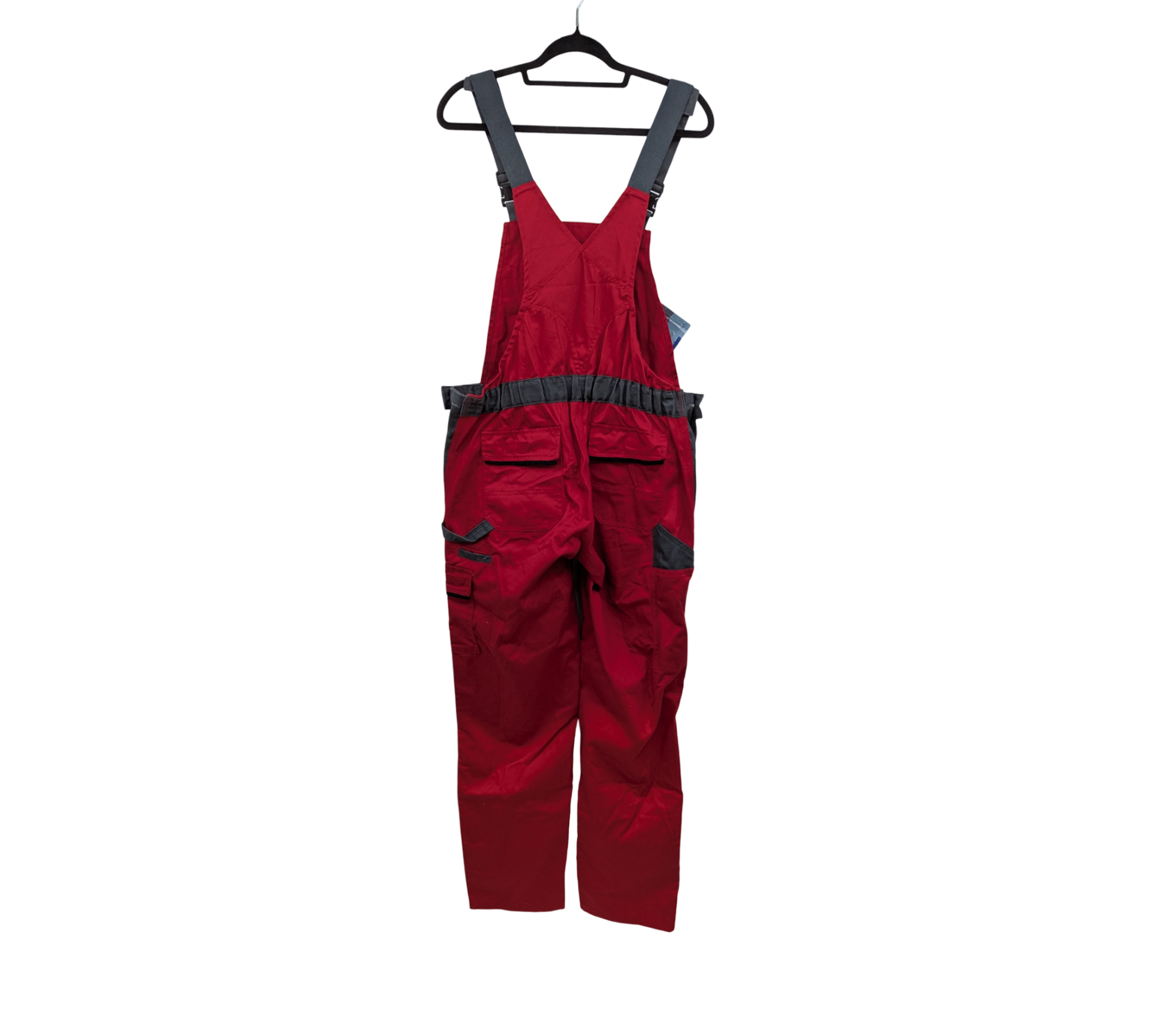 Planam Highline Damen-Latzhose Rot/Schiefer/Schwarz Größe 42