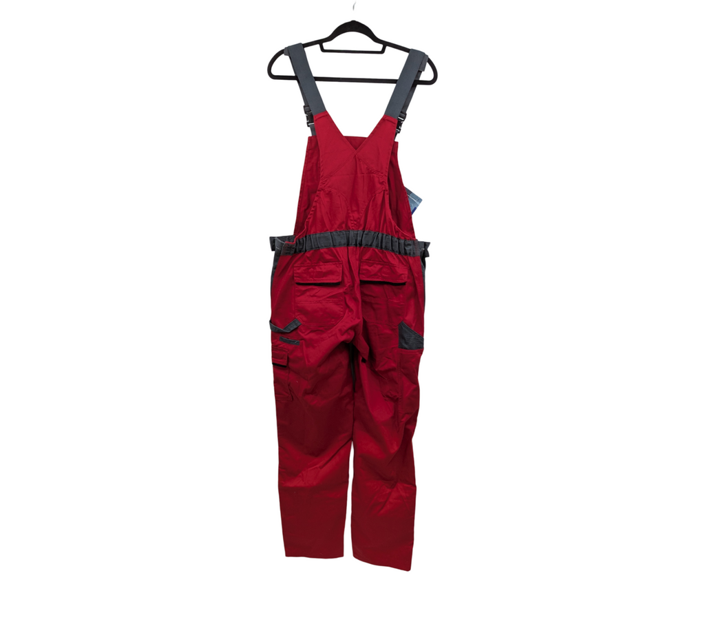Planam Highline Damen-Latzhose Rot/Schiefer/Schwarz Größe 42