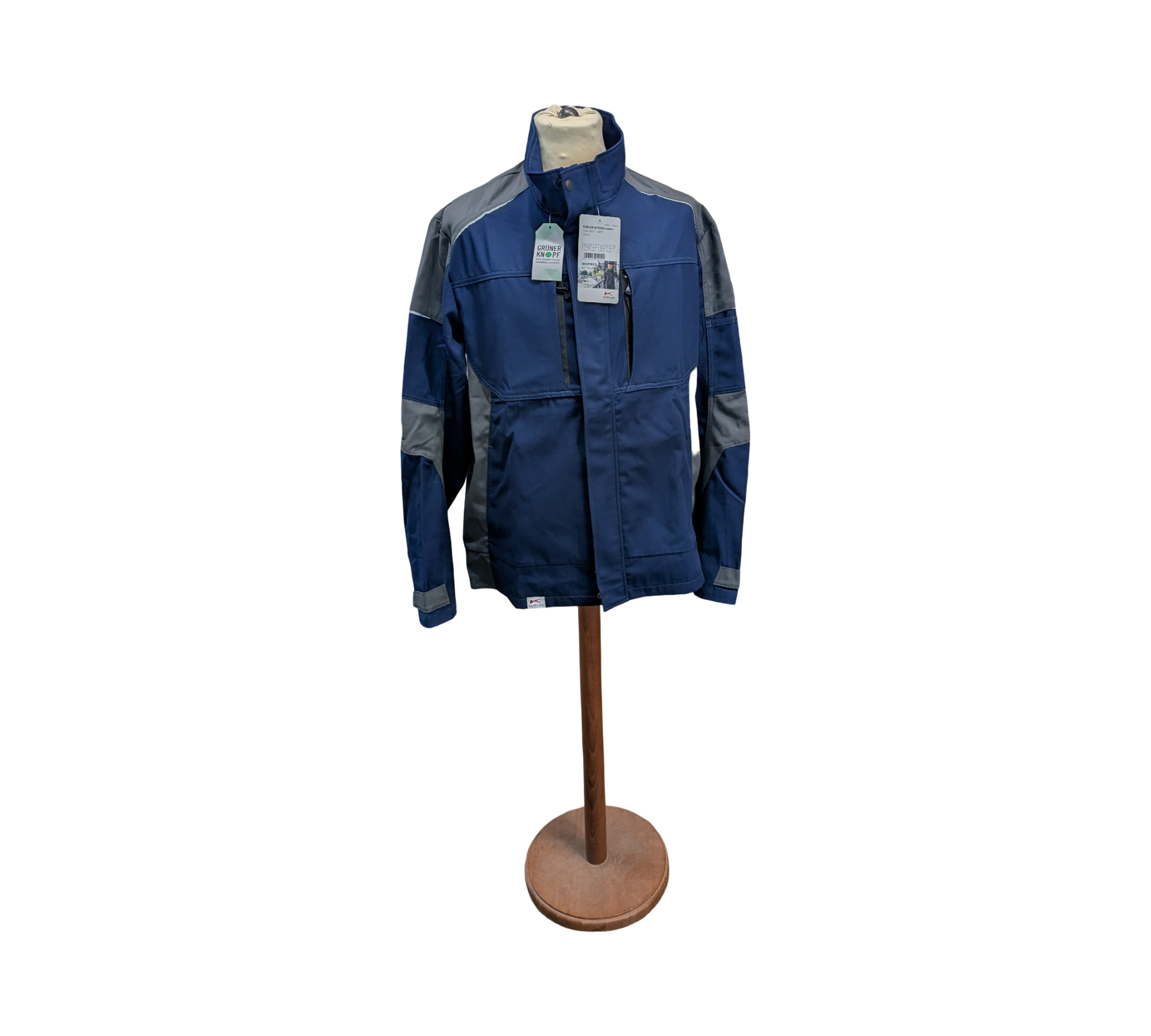 KÜBLER ACTIVIQ Arbeitsjacke Herren verstärkte Baumwolle Blau Größe L