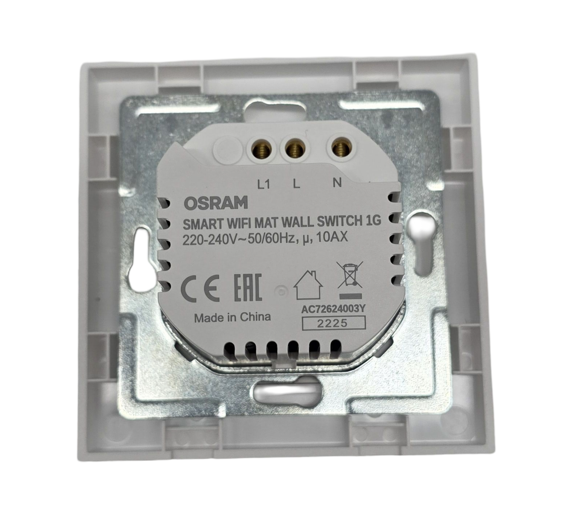 OSRAM SMART+ Matter Wandschalter Relais WLAN Unterputz 1 Kanal 10AX Weiß