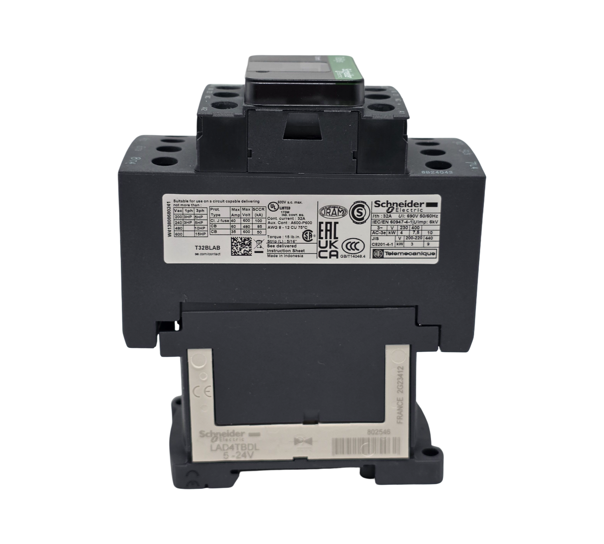 Schneider Electric TeSys Deca Leistungsschütz 4-polig +1S +1Ö 24V DC