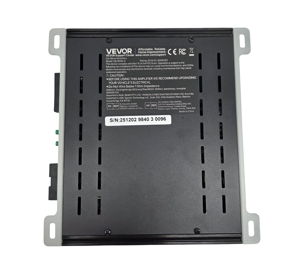 VEVOR 800W Monoblock Autoverstärker Klasse D Subwoofer Tiefpassfilter