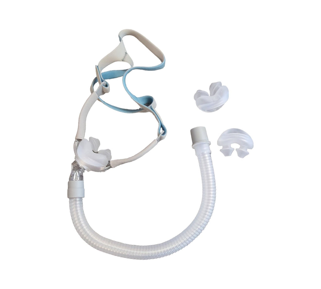Gbbazu CPAP Nasenkissen Maske mit Rahmen und Schlauchhalter Set 3 Größen