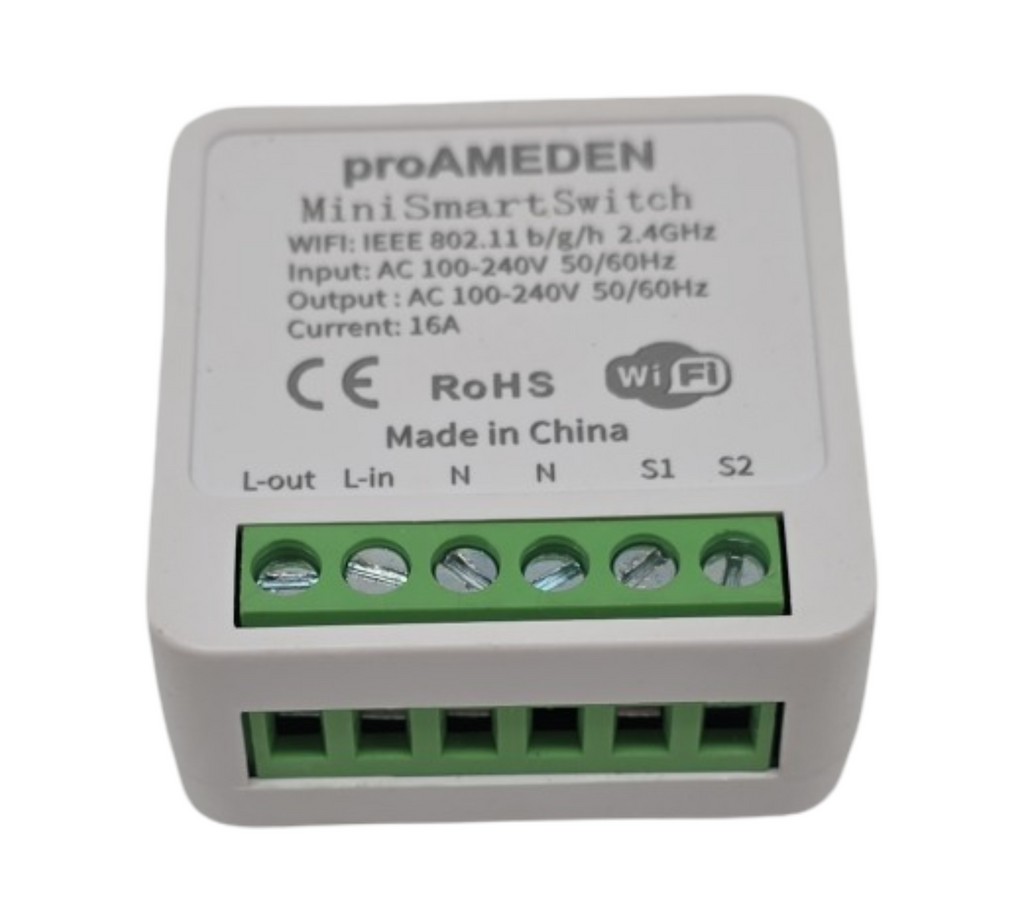 proAMEDEN WLAN Smart-Relais Lichtsteuerungsmodul 16A Unterputz Tuya/Smart Life kompatibel