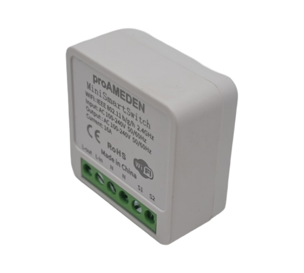 proAMEDEN WLAN Smart-Relais Lichtsteuerungsmodul 16A Unterputz Tuya/Smart Life kompatibel