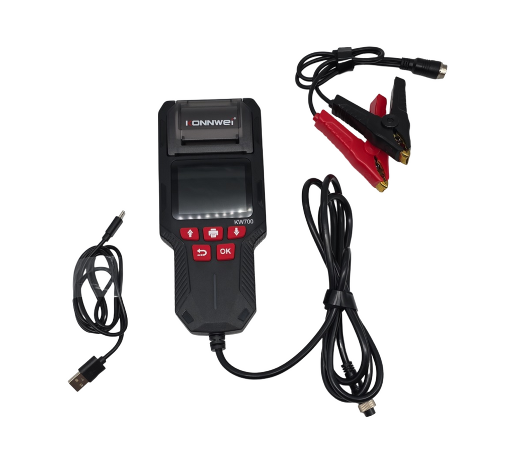 KONNWEI KW700 Batterietester Kfz 12V/24V Drucker Anlass Ladetest