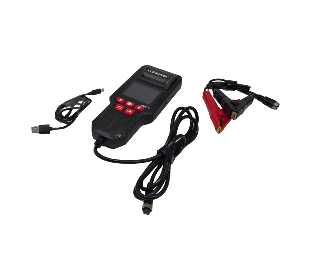 KONNWEI KW700 Batterietester Kfz 12V/24V Drucker Anlass Ladetest