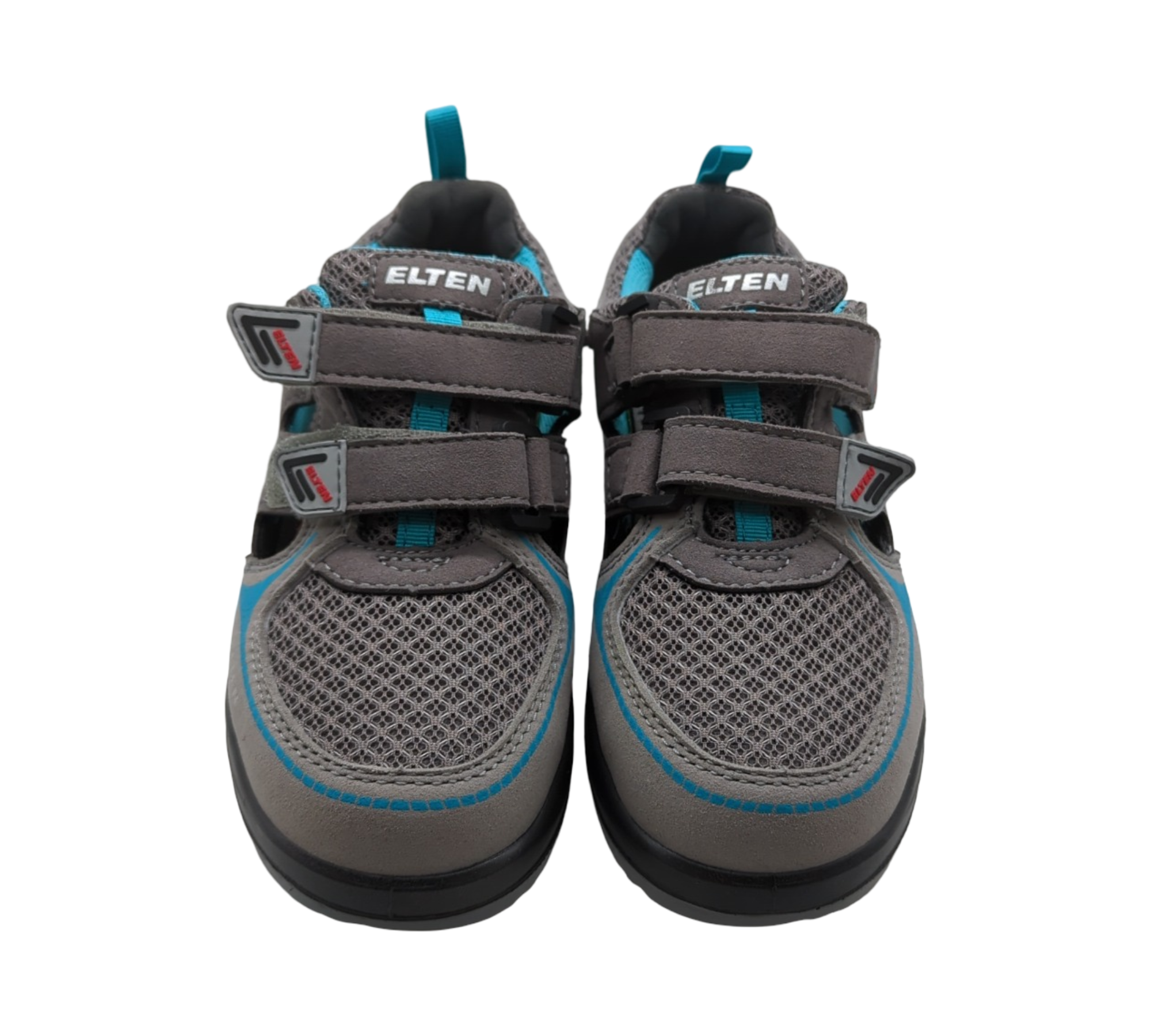 ELTEN MILA aqua Sicherheitsschuhe Damen Textil S1 ESD Stahlkappe Grau/Türkis Größe 36