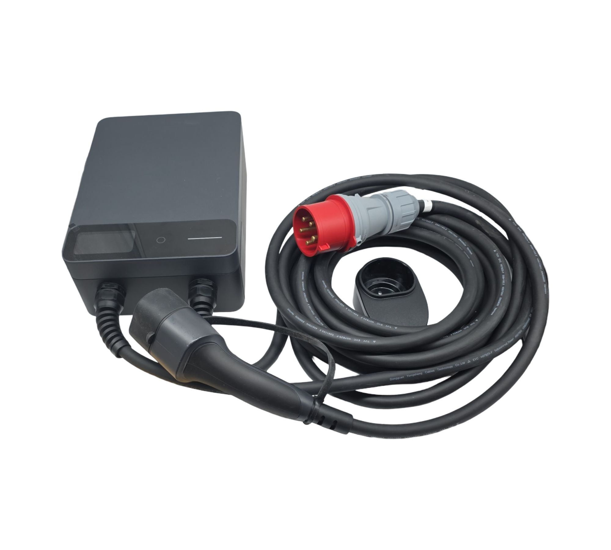 Wallbox 22kW Ladestation Typ 2 Kabel 10 m RCD Typ A 6-32A IP54 Schwarz