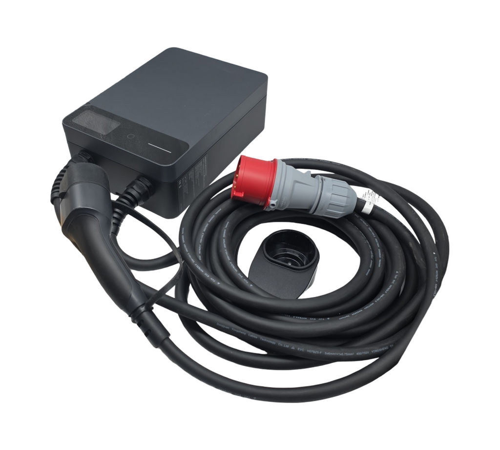 Wallbox 22kW Ladestation Typ 2 Kabel 10 m RCD Typ A 6-32A IP54 Schwarz