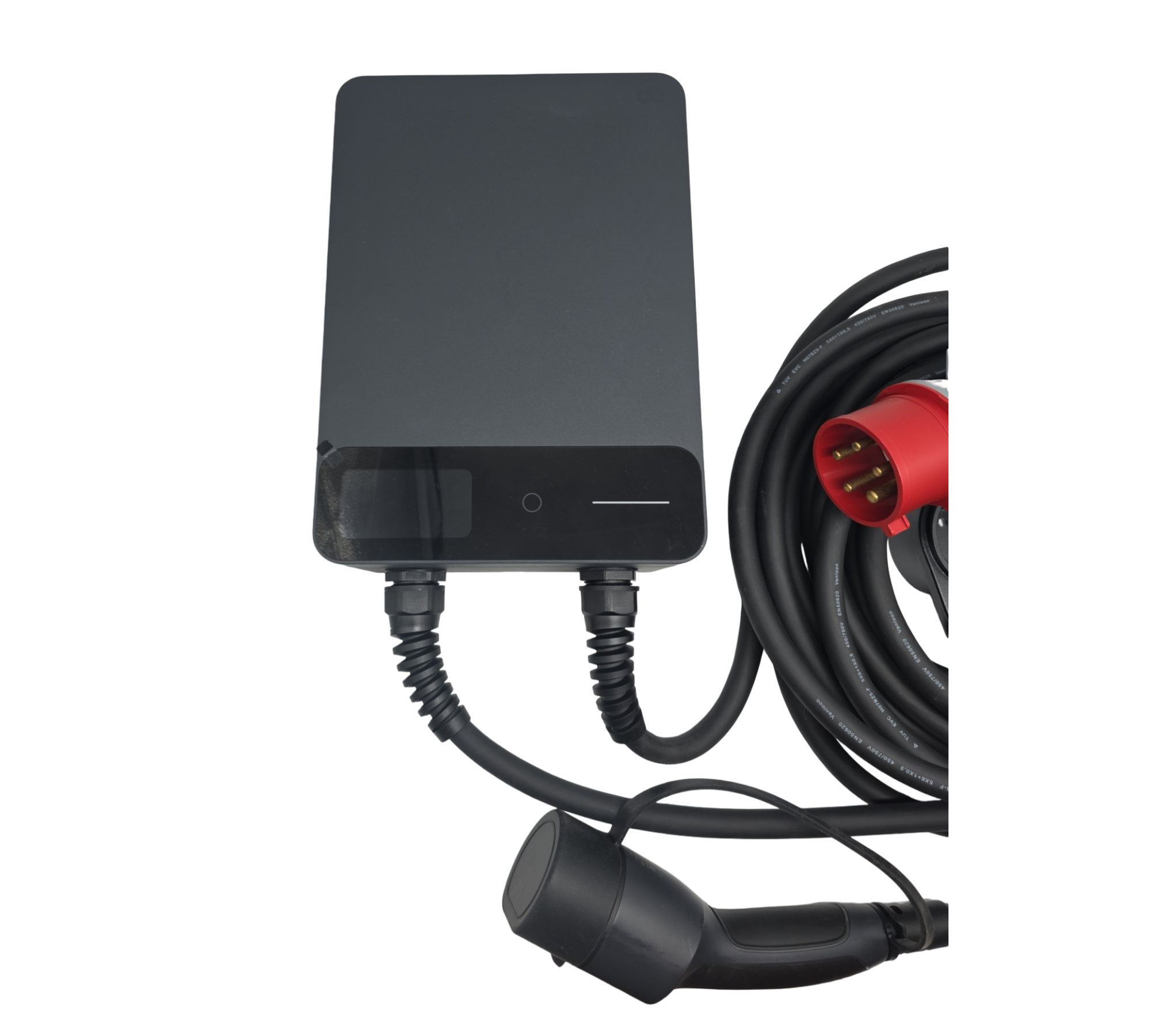 Wallbox 22kW Ladestation Typ 2 Kabel 10 m RCD Typ A 6-32A IP54 Schwarz