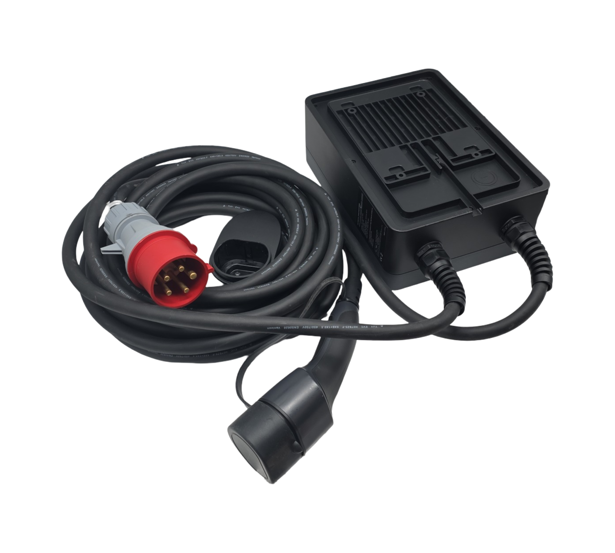 Wallbox 22kW Ladestation Typ 2 Kabel 10 m RCD Typ A 6-32A IP54 Schwarz