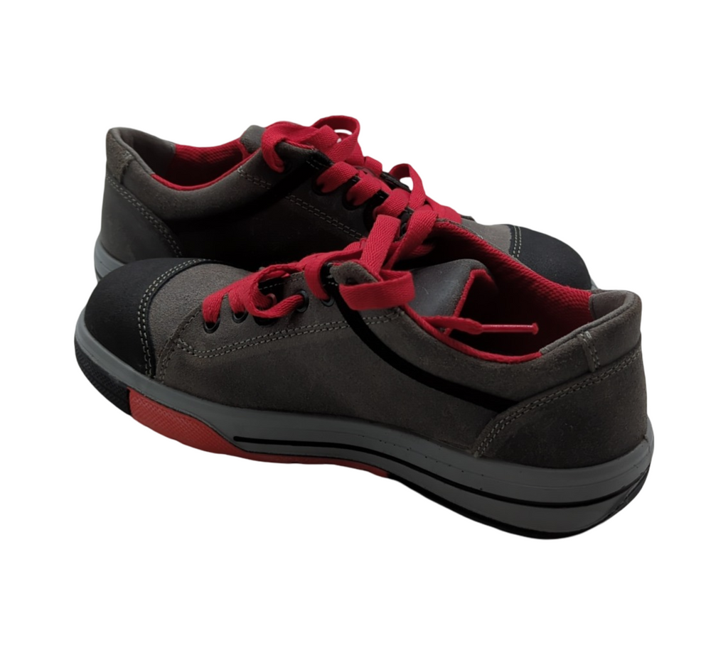 ELTEN VINTAGE Pirate Low Sicherheitsschuhe ESD S3 Leder Stahlkappe grau schwarz Unisex Größe 40