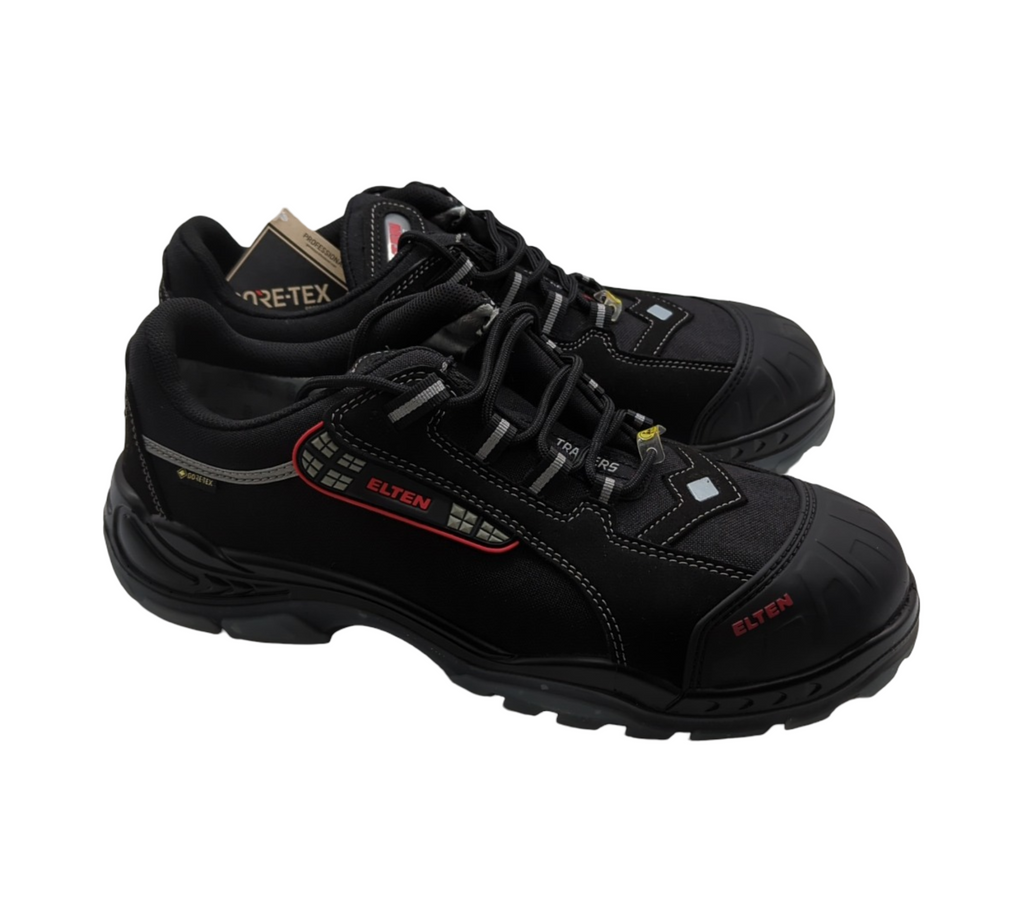 SENEX Pro GTX Sicherheitsschuhe S3 Herren Kunststoffkappe Gr. 44 Schwarz-Rot