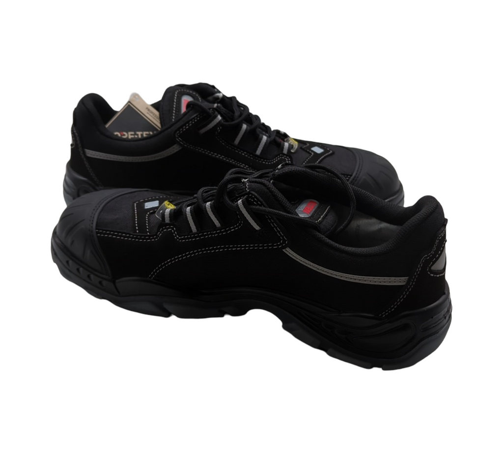 SENEX Pro GTX Sicherheitsschuhe S3 Herren Kunststoffkappe Gr. 44 Schwarz-Rot