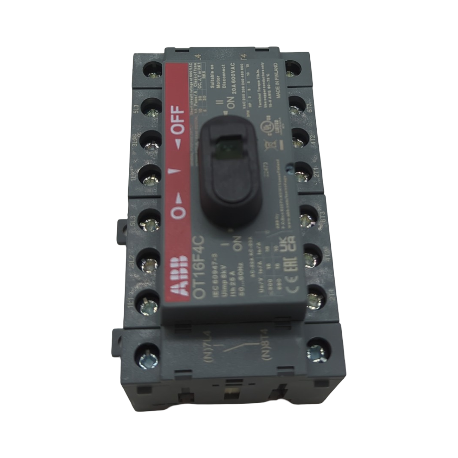 OT16 F4 Schalter Switch mit F4 Kontakten DIN Profilmontage 6417019389752