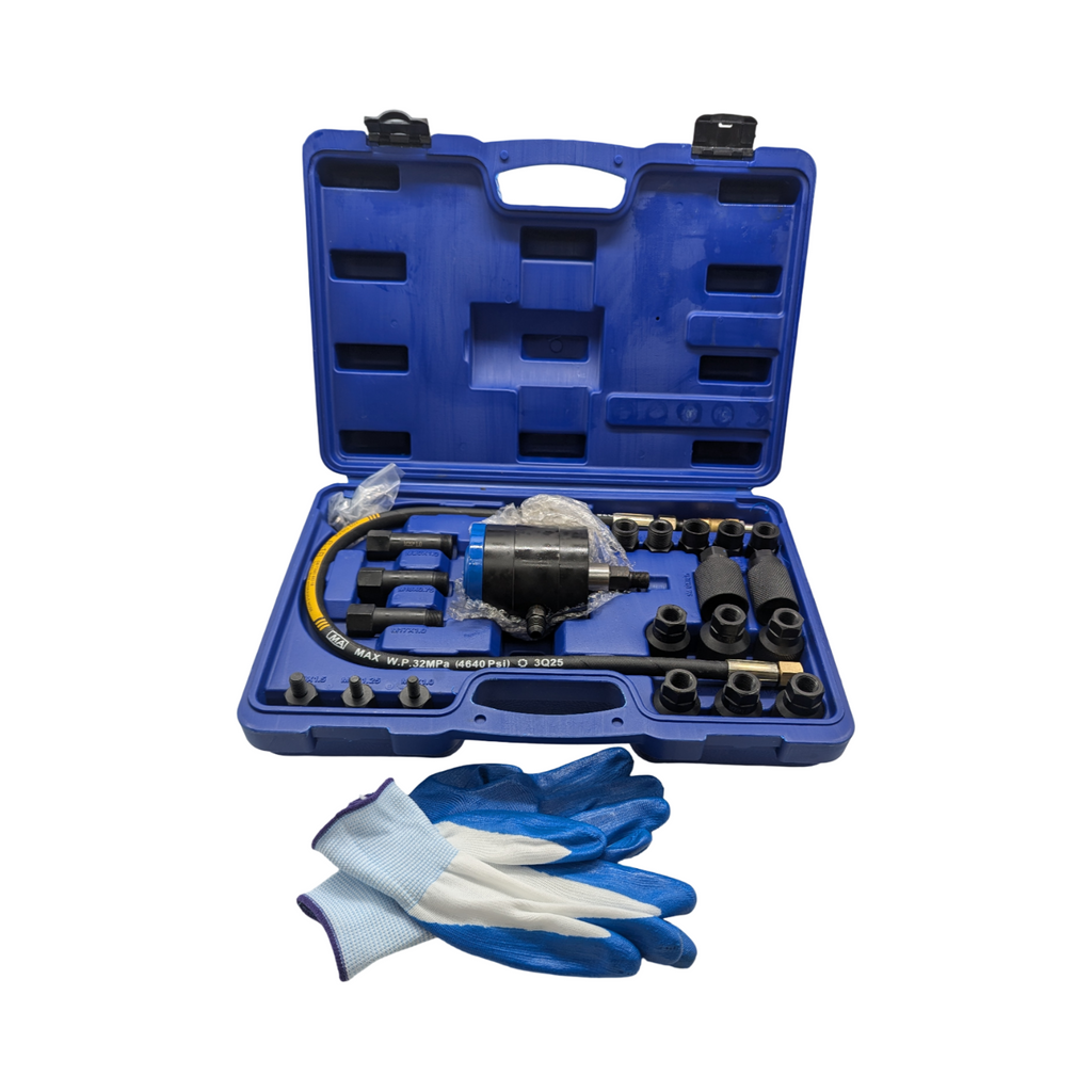 Orion Motor Tech Einspritzdüsenabzieher-Set Diesel pneumatisch 24-teilig Air Vibration 5-8 Bar mit Extraktor