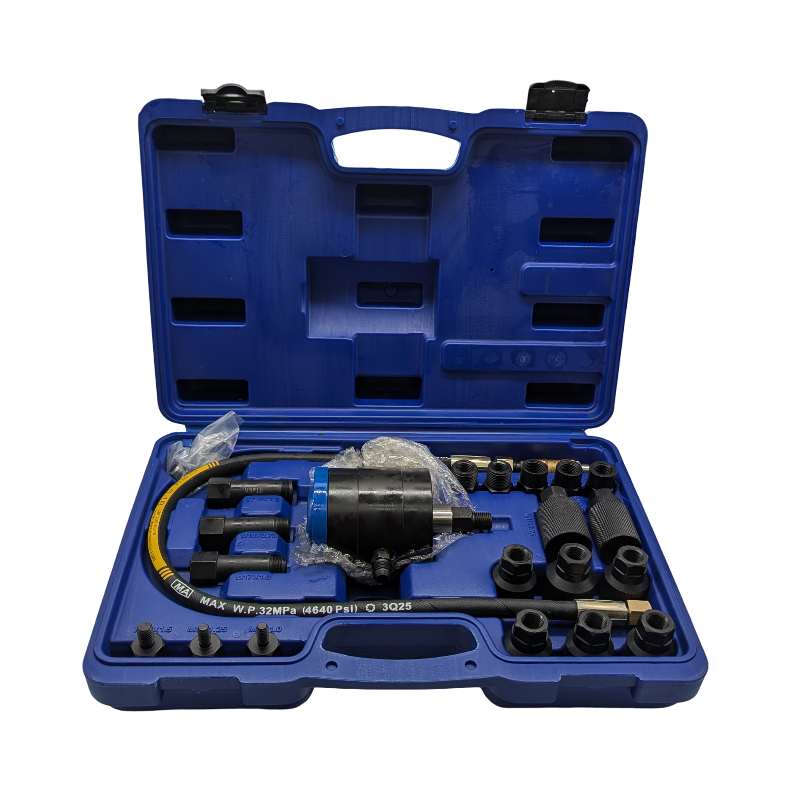 Orion Motor Tech Einspritzdüsenabzieher-Set Diesel pneumatisch 24-teilig Air Vibration 5-8 Bar mit Extraktor