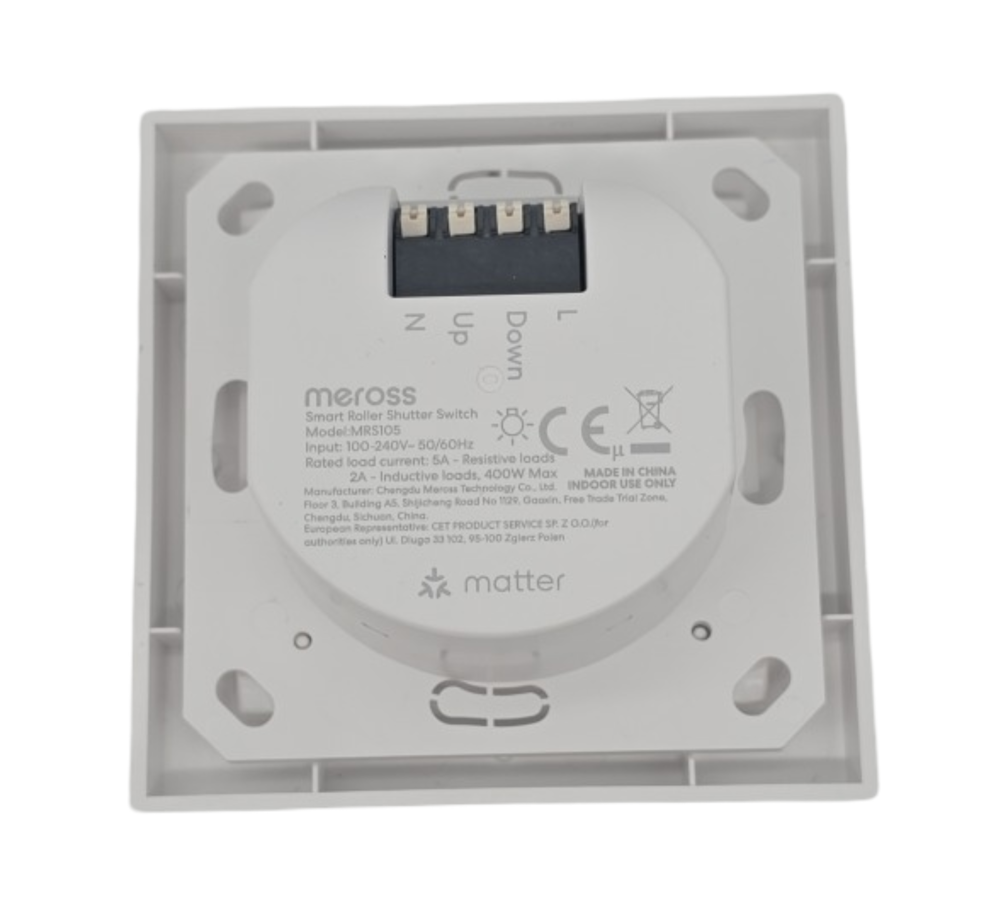 meross Matter WLAN Rolladenschalter Smart kompatibel mit Apple HomeKit Alexa Google Home Home Assistant für Neutralleiter