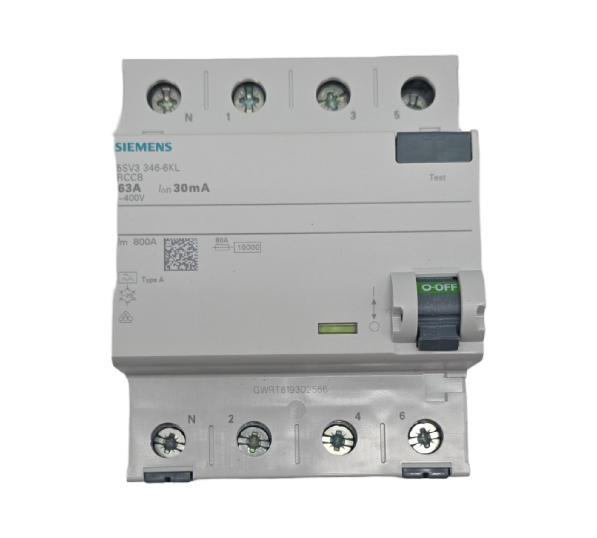 Siemens 5SV Leitungsschutzschalter 4-polig 63A 30mA 70mm Klasse A